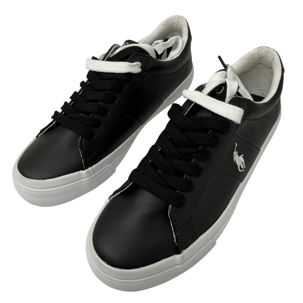 Polo Ralph Lauren Youth Size 5 Boys Sayer Black Shoes NEW